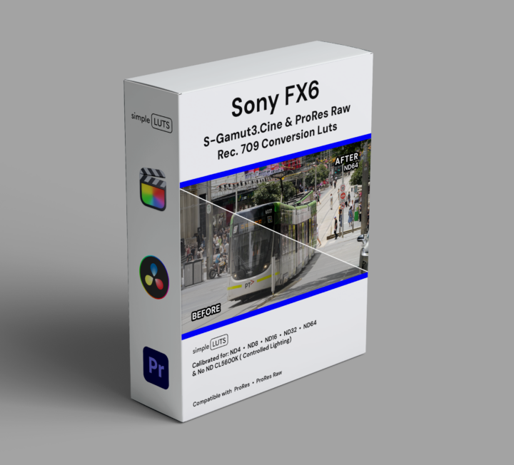 Sony FX6 LUTs box — S-Log3 and ProRes Raw conversion pack