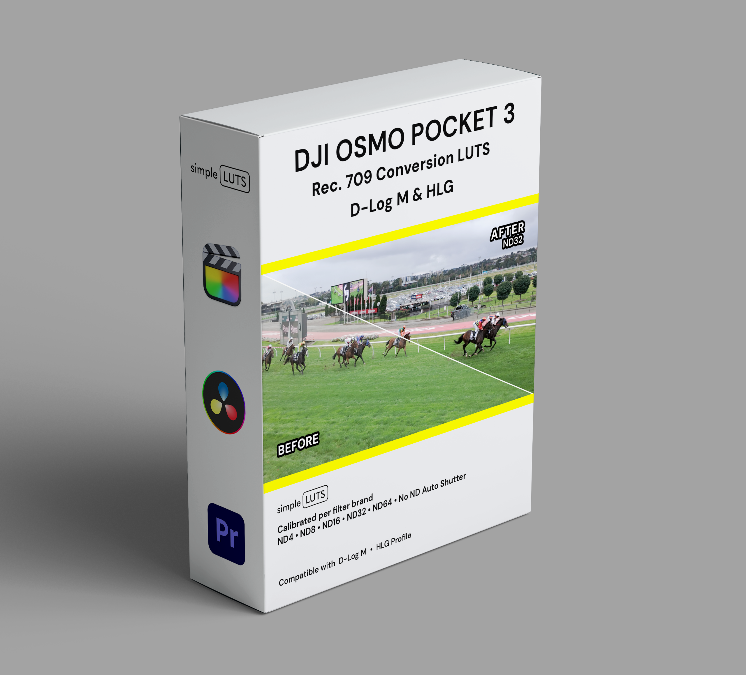 DJI Osmo Pocket 3 Rec. 709 Conversion LUT pack for D-Log M and HLG profiles — Simple LUTS